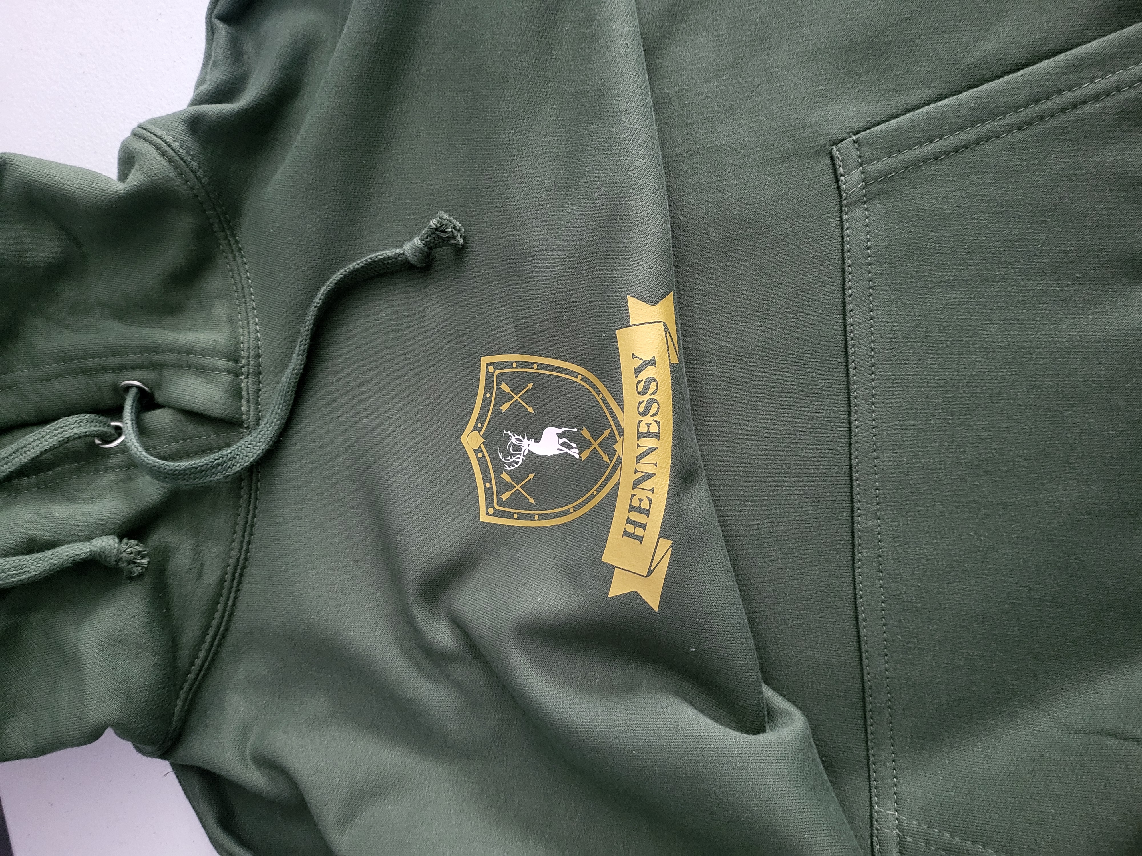 Hennessy - hoodie green front